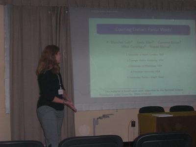 Emily Allen presenting at ALRT 2008.