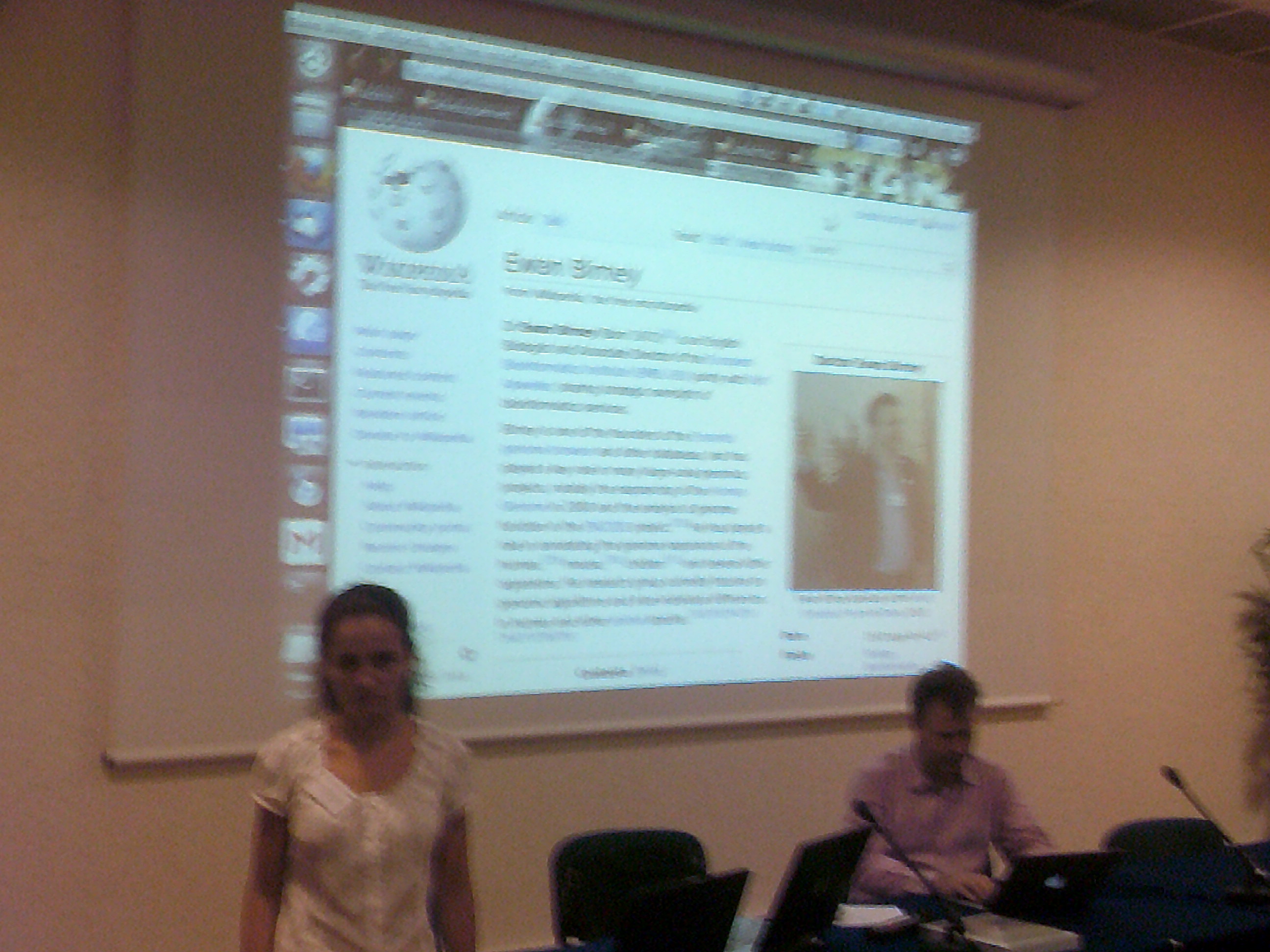 Sinziana presenting at IWOCA 2013.