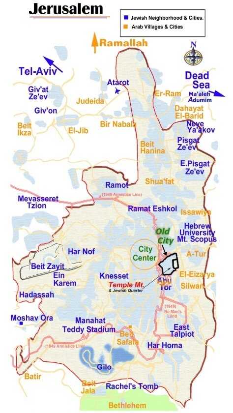 map of Jerusalem