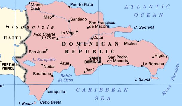 Dominican Republic Political Map