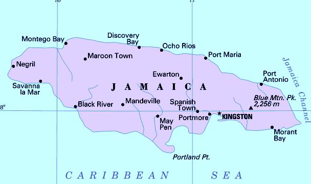 Jamaica Political Map