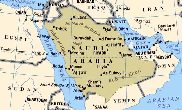 Saudi Arabia Political Map